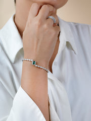 925 Silver Bangle with Gemstone – Rajasi Silver | Sapphire, Emerald & Crystal Variants