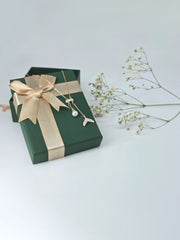 925 Silver Mermaid Tail Pendant Necklace with Pearl Charm