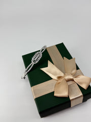 925 Silver CZ Crown Bangle Bracelet – Royal Grace by Rajasi