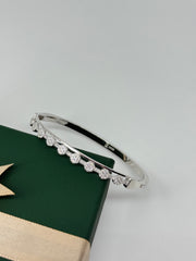 925 Silver Sparkle CZ Stone Bangle Bracelet – Elegant Modern Style by Rajasi