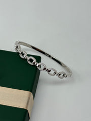 925 Sterling Silver Oval Link Bracelet with CZ Diamonds – Modern Chain Design for Women