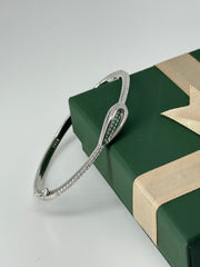 925 silver  rhodium-plated cubic zirconia bracelet