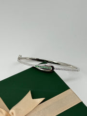 925 silver  rhodium-plated cubic zirconia bracelet