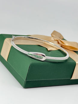 925 silver  rhodium-plated cubic zirconia bracelet