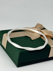 925 silver twisted circle bangle