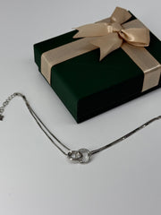 925 silver dual circle bracelet