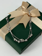 925 silver two line teddy motive bracelet