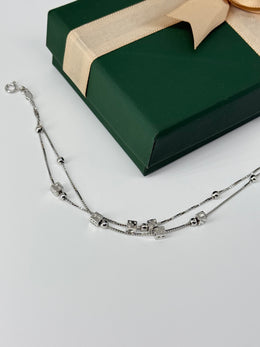 925 silver dice motive bracelet