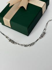 925 silver dual-line balls inside bracelet