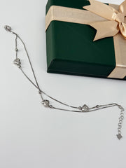 925 silver dual-line minimal bracelet