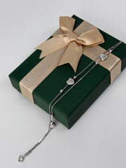 925 silver dual-line minimal bracelet