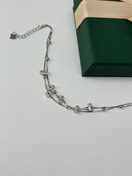 925 silver lock motive bracelet