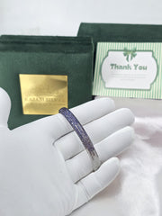 925 Silver Ombre Bangle – Blue to White Stone Gradient | Rajasi Silver